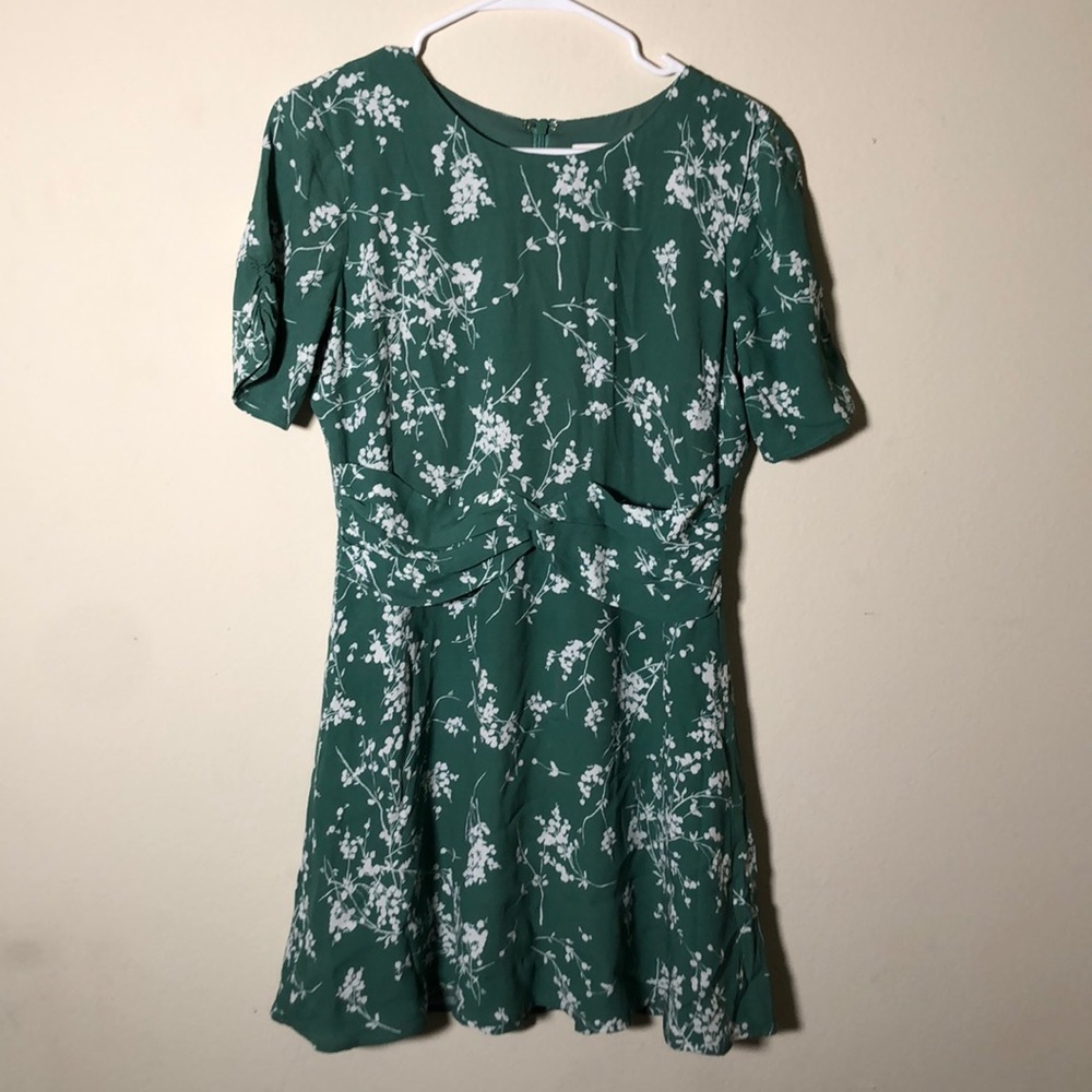 Green Floral Mini Dress